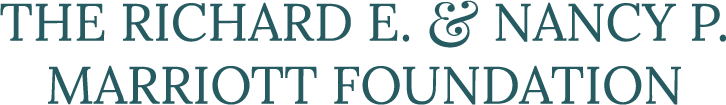 Logo that reads, The Richard E. & Nancy P. Marriott Foundation