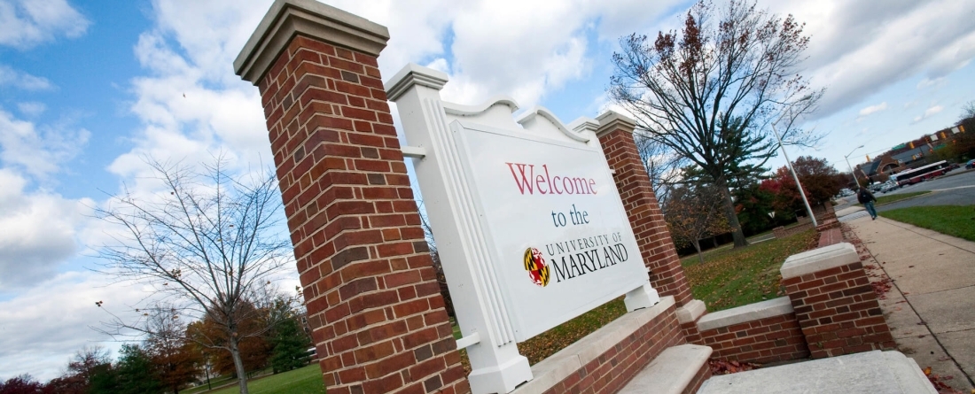 UMD welcome sign